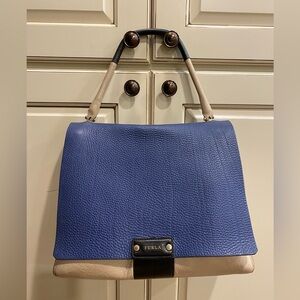 FURLA tricolor leather tote